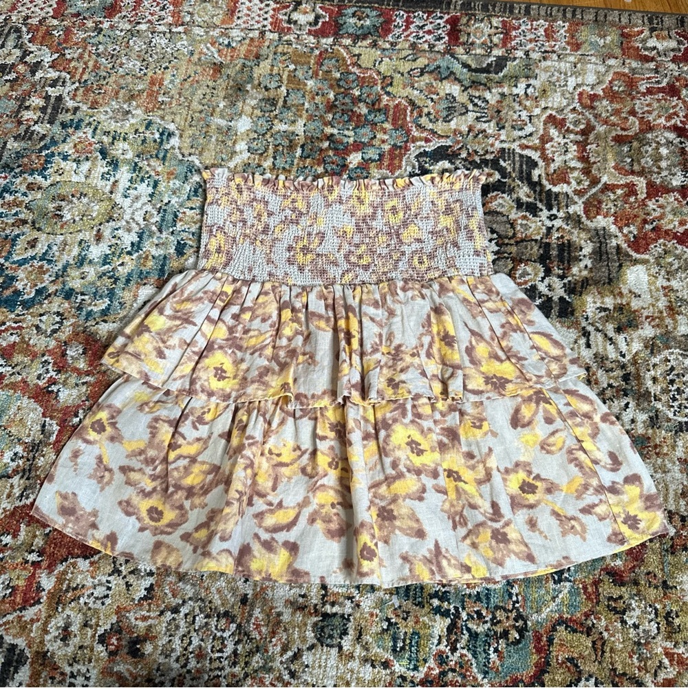 Les coyotes de Paris Davey tiered linen skirt